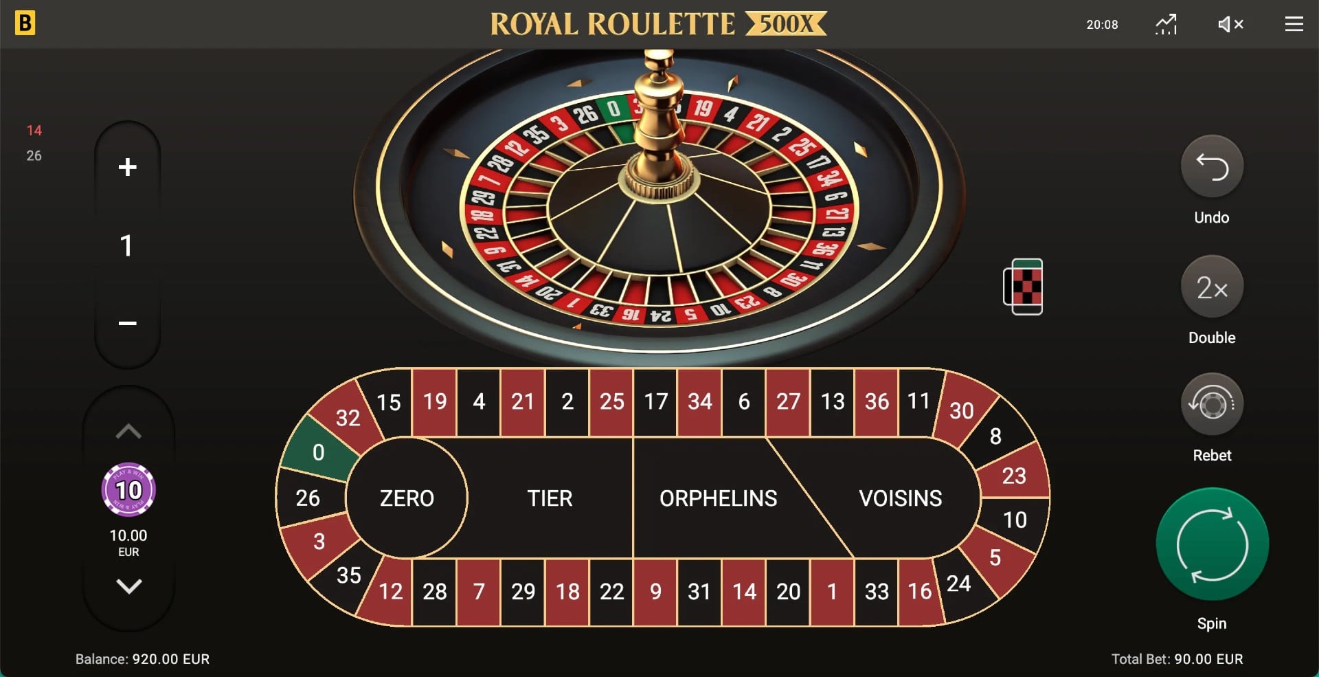BGaming Royal Roulette 500x Gameplay 2